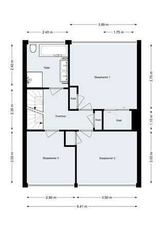 Floorplan - Mozartlaan 33, 4614 AL Bergen op Zoom